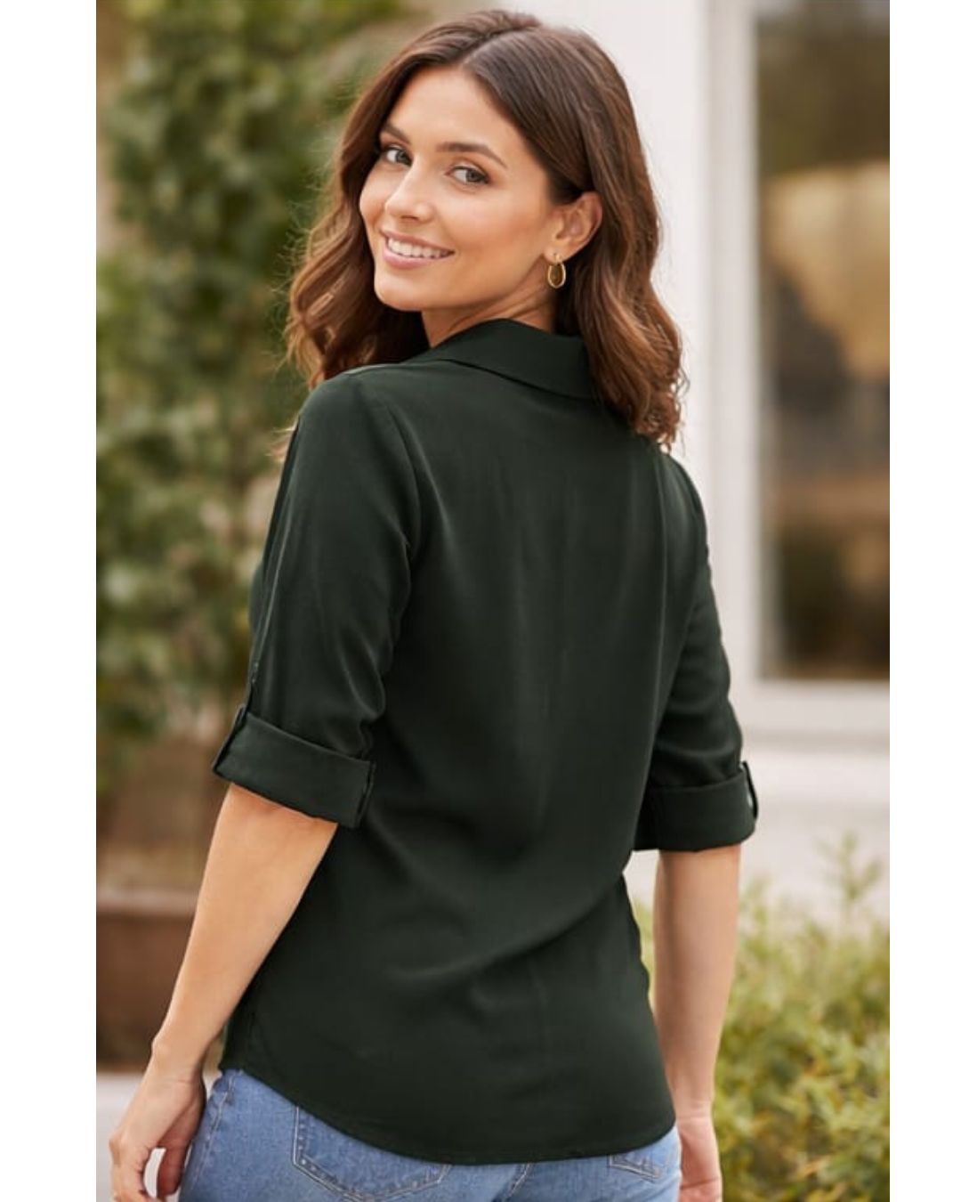 Dark green top