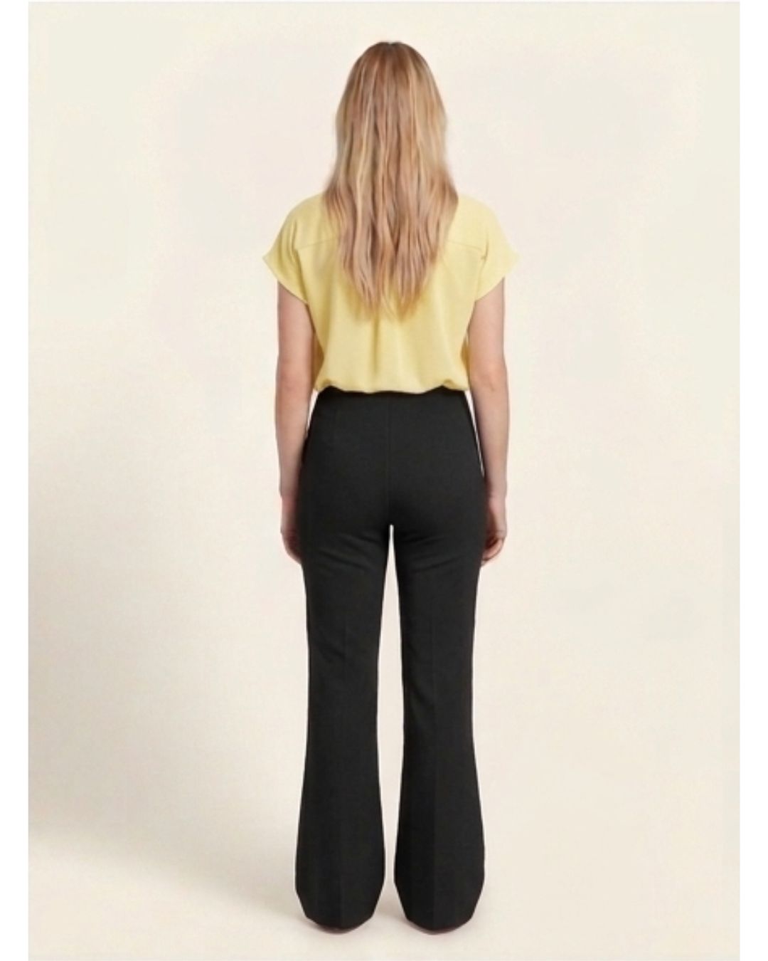 Black bootleg trousers