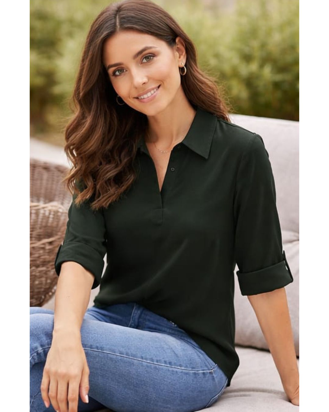 Dark green top