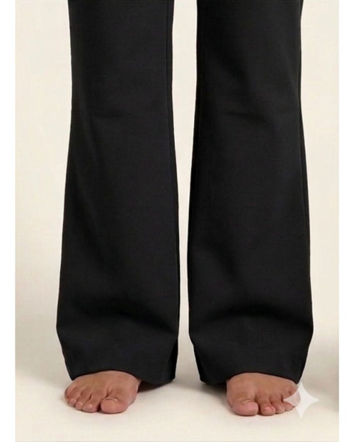 Black bootleg trousers
