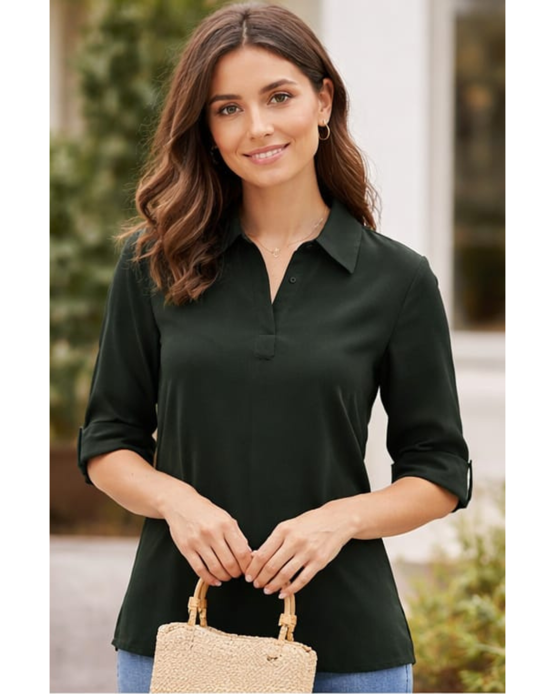 Dark green top