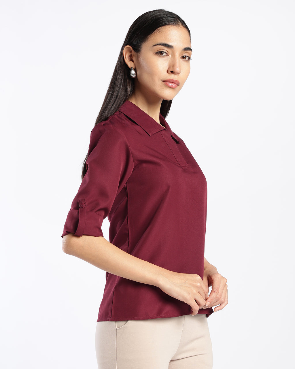 Maroon top